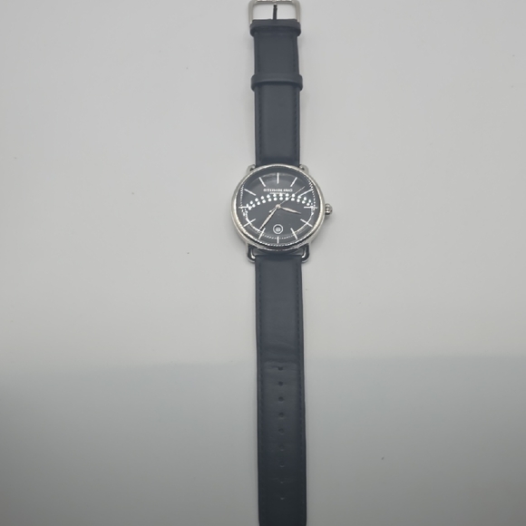 Stuhrling Original Black Minimalist Watch with Leather Strap - Picture 5 of 5